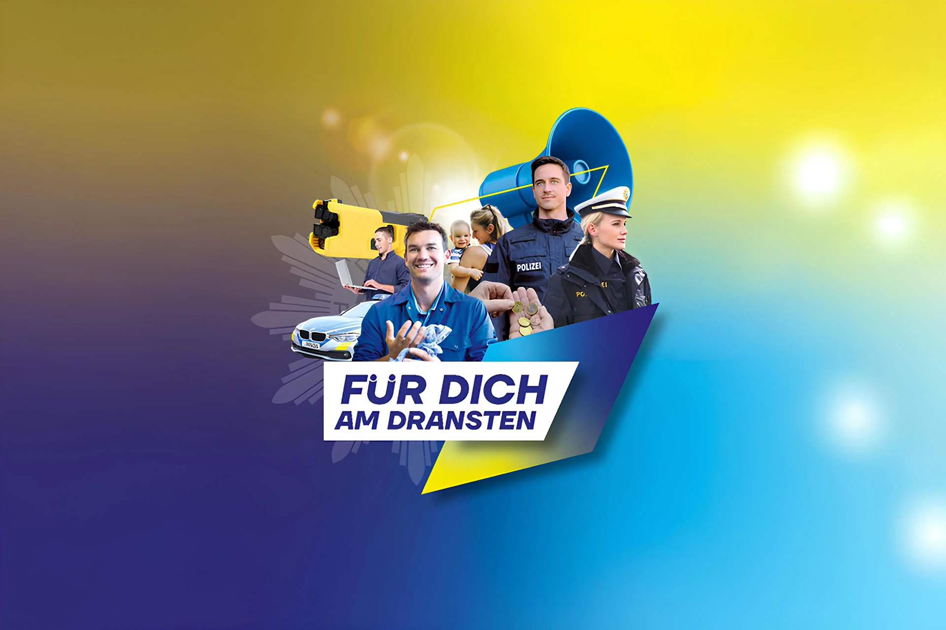 Kampagnenmotiv DPolG Bayern – Für Dich am dransten